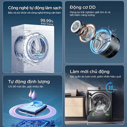【Max Drum】Giặt 12kg + Sấy 8kg, TCL MaxAura, DD Inverter cao cấp, Lắp đặt 0Đ HCM HN, TWD120-C682DG | BigBuy360 - bigbuy360.vn