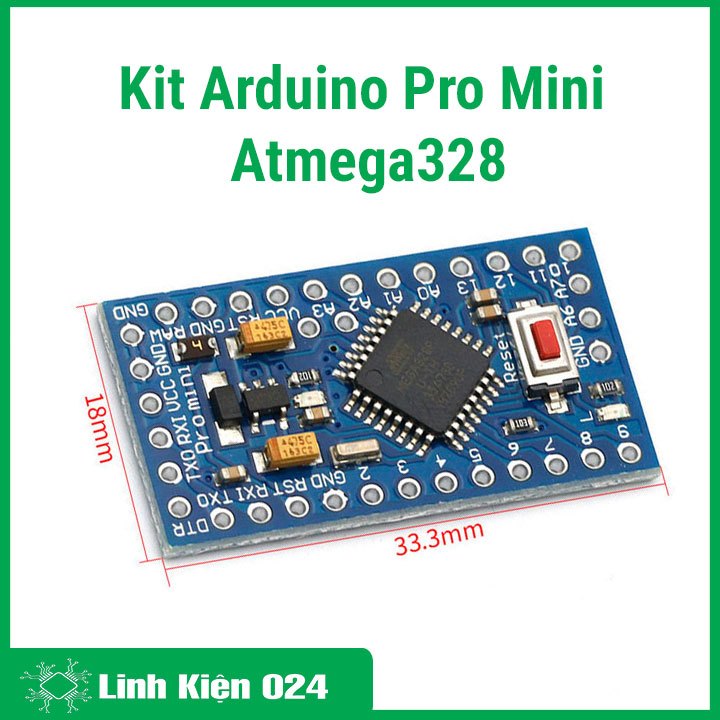 Kit Arduino Pro Mini Atmega328 5V/16M (BH 01 Tháng)