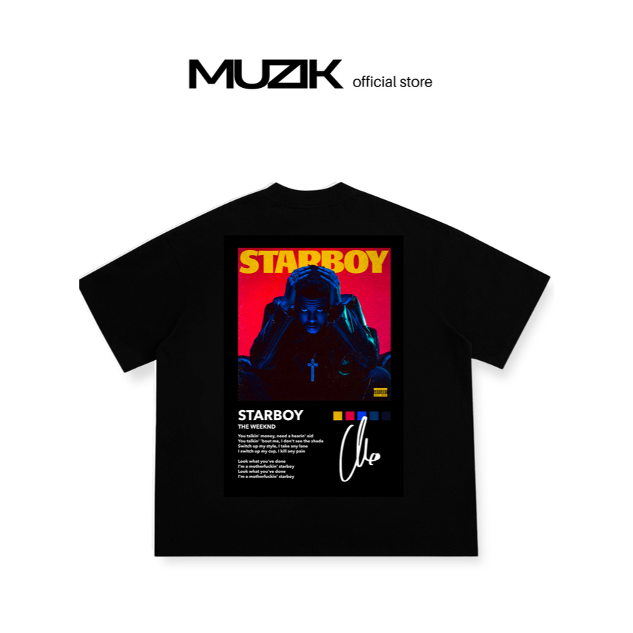 Áo Thun Local Brand MUZIK CLOTHING | STARBOY/STARGIRL - Form Boxy, 100% Cotton 2 Chiều, 280gsm, In N