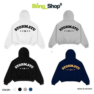 Áo Khoác Hoodie Zip STORM.STU Nam Nữ Unisex,Hoodie Chất Nỉ Bông Cao Cấp Có Nón In Chữ HOT Chất 2025