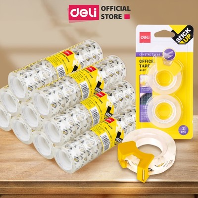 Băng DÍnh Trong Suốt 12mm Deli Băng Dính Nhỏ Dùng Cho Học Gia Đình Văn Phòng Tiện Lợi