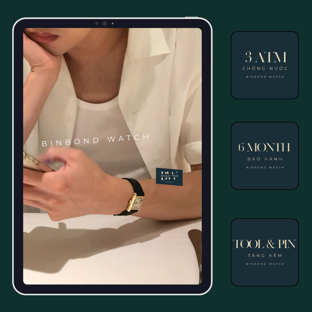 Đồng Hồ Cặp Nam Nữ, Đồng Hồ Dây Da Mặt Vuông Cọc Số La Mã Khóa Thông Minh Size 28&36mm Kèm Hộp Hãng Phù Hợp Làm Quà Tặng