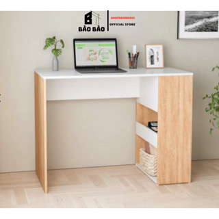  Bàn làm việc bàn học sinh gỗ MDF kết hợp kệ sách tiện dụng decor nhà cửa Bảo Bảo - B04 100X40X75 
