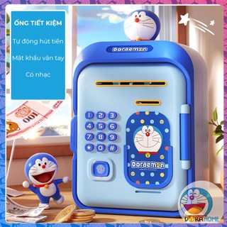 Ống tiền tiết kiệm dạng két Doraemon Doremon cute dễ thương mở khóa bằng mật khẩu vân tay GD0115