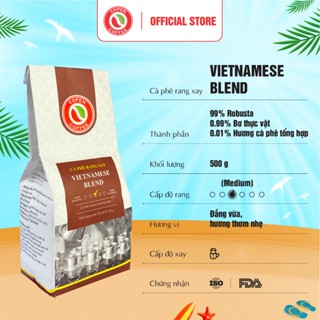  Cà phê rang xay Vietnamese Blend gói 250g - Rang vừa - Đắng vừa hương thơm nhẹ hậu vị sâu - Pha phin - Copen Coffee 