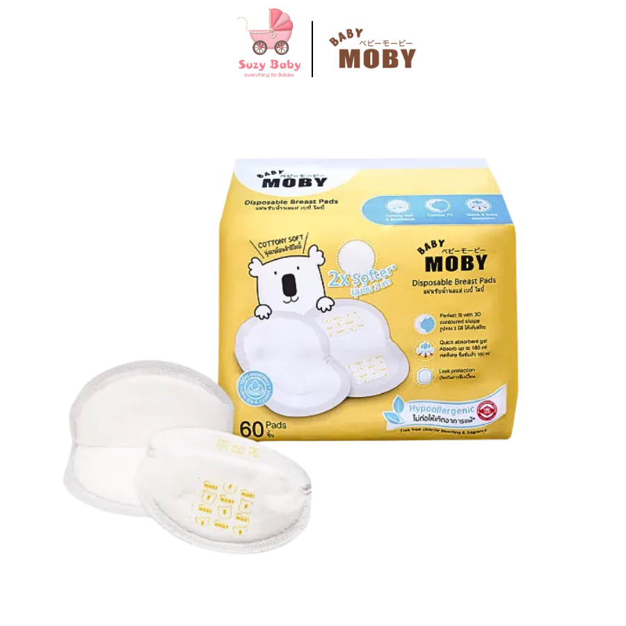 Miếng lót thấm sữa cho mẹ MOBY BABY 60 miếng, Suzy Baby