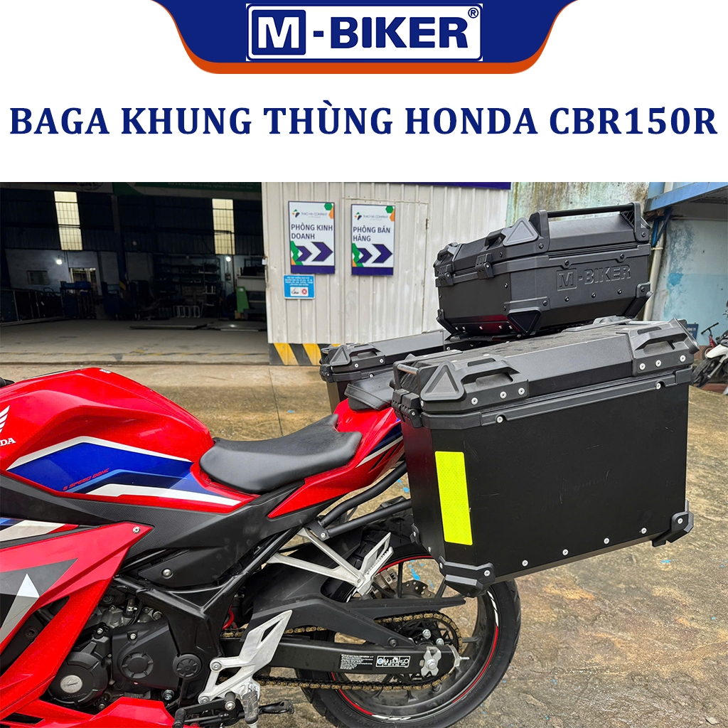 M-Biker | Baga CBR150R, Khung thùng hông CBR150, Bộ baga gắn 3 thùng dành cho Honda CBR150R