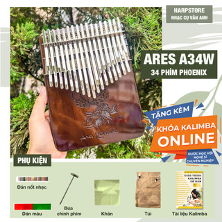 (TẶNG KHÓA KALIMBA ONLINE) ĐÀN KALIMBA 21 PHÍM 34 PHÍM ARES CAO CẤP