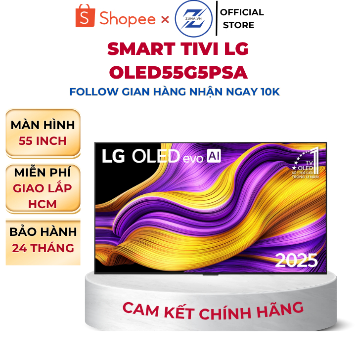 Tivi OLED LG 55 inch OLED55G5PSA - Bảo hành 24 tháng