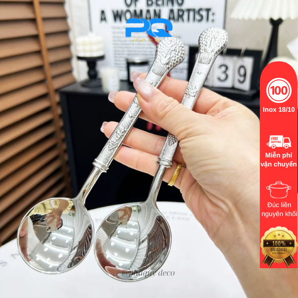Thìa khổng tước chockmen ăn cơm bún phở inox 316