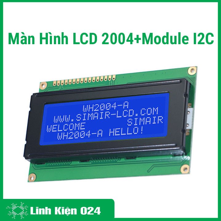 Màn Hình LCD 2004+Module I2C Xanh Dương