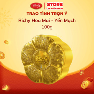   NEW | MẪU MỚI 2025  Hộp Bánh Quy Cookies Majestic Richy Lộc Vàng Yến Mạch Hoa Mai - Hộp Thiếc 100g 156g 