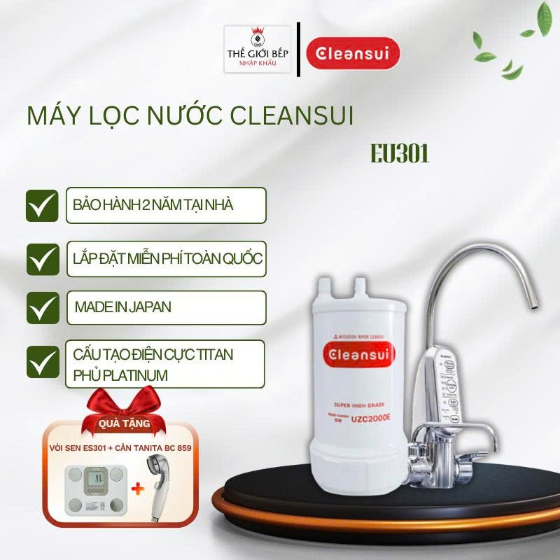 Máy Lọc Nước Điện Giải Ion Kiềm Cleansui EU301 – Công Nghệ Lọc Nhật Bản – An Toàn Cho Sức Khỏe - BNK