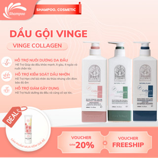  Cặp dầu gội xả Collagen Plus Vinge 1000ML giảm rụng tóc kích mọc tóc phục hồi tóc hàng chính hãng 