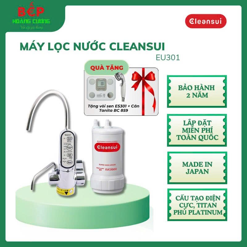 Máy Lọc Nước Điện Giải Ion Kiềm Cleansui EU301 – Công Nghệ Lọc Nhật Bản – Lắp đặt miễn phí - CHB