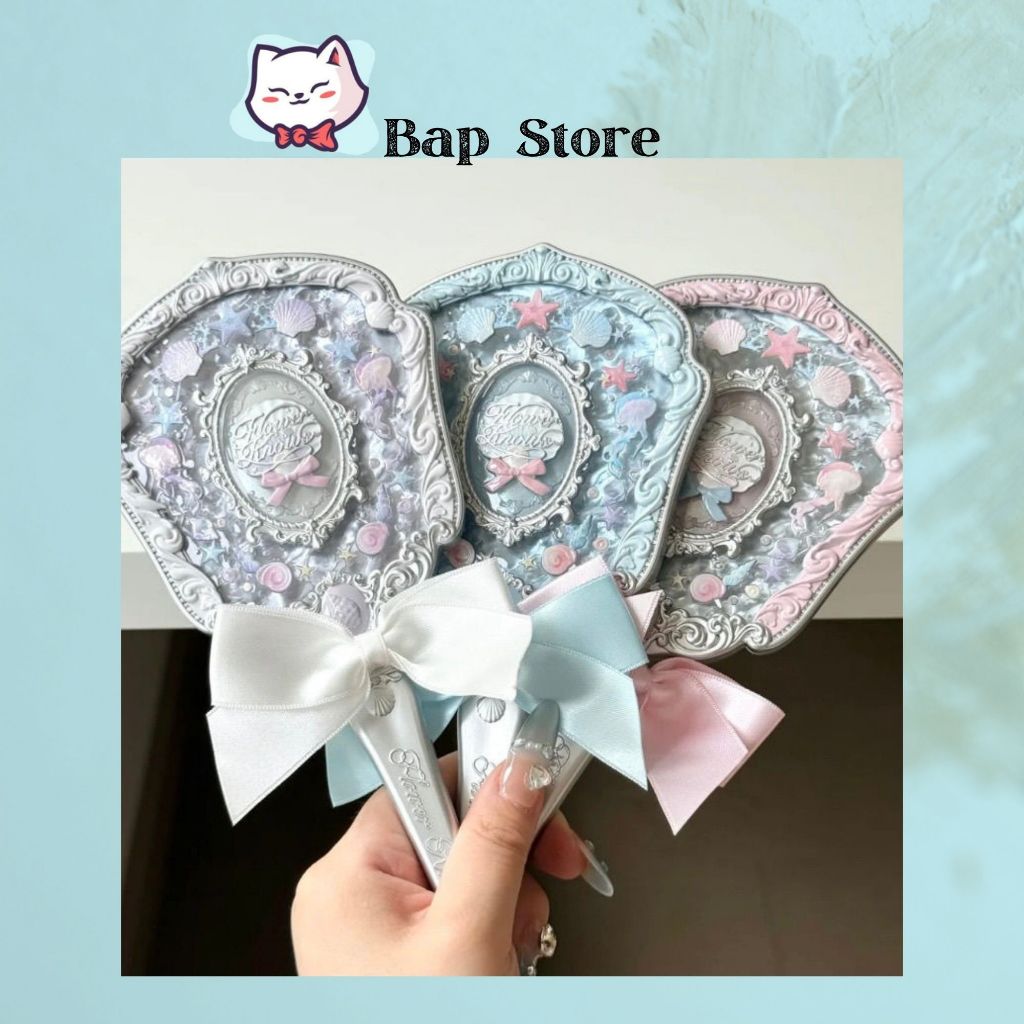 [ CÓ HOẢ TỐC - Sẵn hồng, mini ][Flower Knows] Gương cầm tay Sò Flower Knows Shell's Jewel( đọc mô tả
