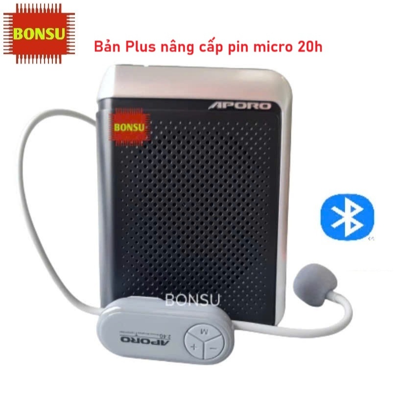 Loa máy trợ giảng Aporo T18 2.4G Plus không dây Bluetooth 5.0 cao cấp Bonsu