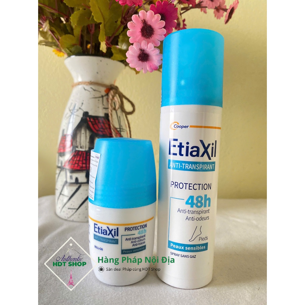 Lăn nách và xịt khử mùi chân ETIAXIL Protection 8h Déodorant Anti-Transpirant