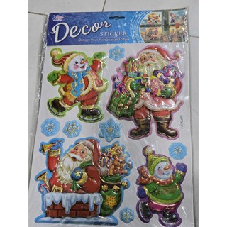 STICKER TRANG TRÍ GIÁNG SINH – HÌNH ÔNG GIÀ NOEL, NGƯỜI TUYẾT, CÂY THÔNG, CHUÔNG, QUÀ TẶNG