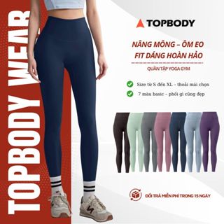 Quần Tập Yoga Gym Nữ TOPBODY Wear Cạp Cao Siêu Nâng Mông Co Giãn 4 Chiều Ôm Dáng Thoáng Mát- QUAYG01