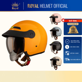 Mũ bảo hiểm xe máy 3/4 Royal M139 Lux có kính âm kèm lưỡi trai che nắng chính hãng