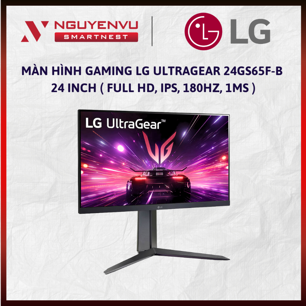 [CHÍNH HÃNG] Màn hình gaming LG Ultragear 24GS65F-B - 24 Inch, Full HD, IPS, 180Hz, 1ms | BẢO HÀNH 2