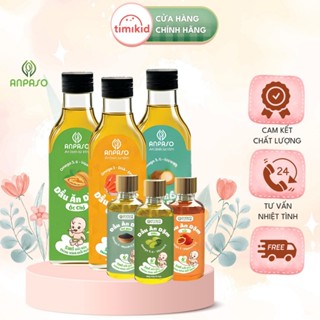 Dầu Ăn Dặm Cho Bé ANPASO Bổ Sung DHA Cho Bé Phát Triển Trí Não - dầu Oliu, Óc Chó, Cá Hồi, Gấc, Mắc ca, Mè