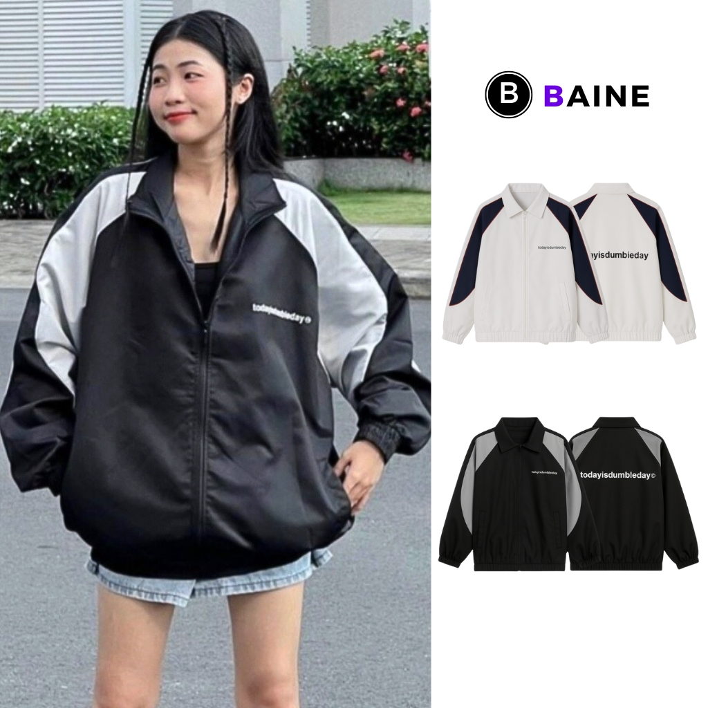 Áo Khoác Dù TODAY IS DUMBLE DAY Unisex Nam Nữ Dù 2 Lớp KD17, Áo Khoác Bomber Cổ Đứng Form Rộng Phối 