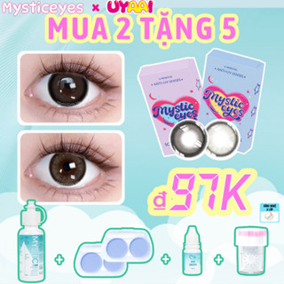   Mua2Tặng5 MYSTICEYES Kính áp Tròng MCK1 2 Cặp Lens + 120ml nước ngâm len +10ml nhỏ mắt +máy rửa lens+ 2 hộp đựng lens 