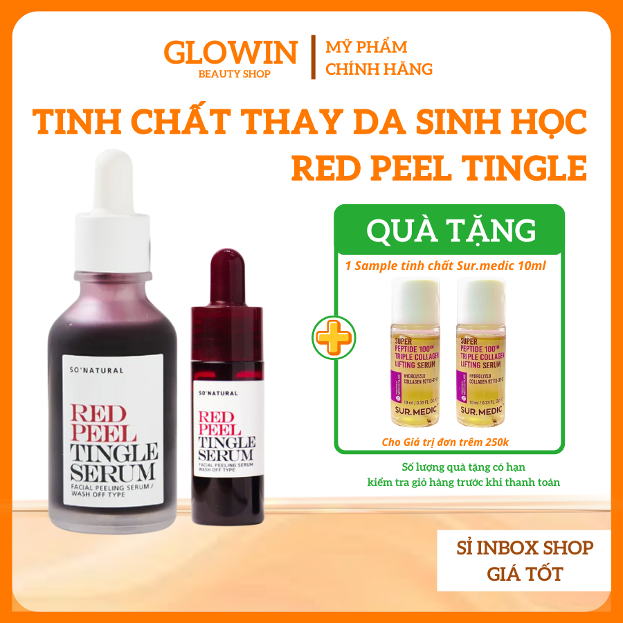 Tinh chất peel da SONATURAL Red Peel Tingle Serum 35ML Tinh Chất Red Peel White Serum giúp da sáng m