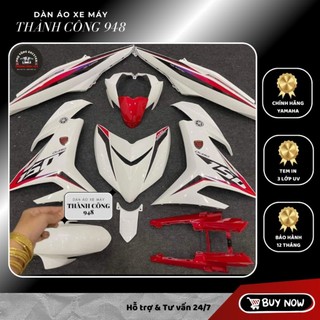 Dàn áo Exciter 150 Trắng Đỏ Tem Y15ZR | Hàng Chính Hãng chuẩn đời 2015–2023 | Tặng Tem + Baga + Sticker