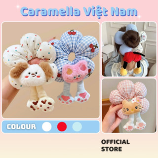  Dây Buộc Tóc Hoa Nhồi Bông Mickey Caramella Scrunchies Hoa Đeo Tay Hoạt Hình Phụ Kiện Tóc Động Vật H143 