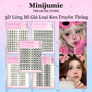 Minijumie 10 Hàng Dung Tích Lớn Dày Tự Nhiên Manga Lông Mi Giả Chia Đoạn Nối Mi 