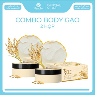 COMBO Kem Body Gạo Trắng Da Nâng Tone Trắng Sáng Mịn Màng Dưỡng Da Body Toàn Thân An Toàn 120Gr