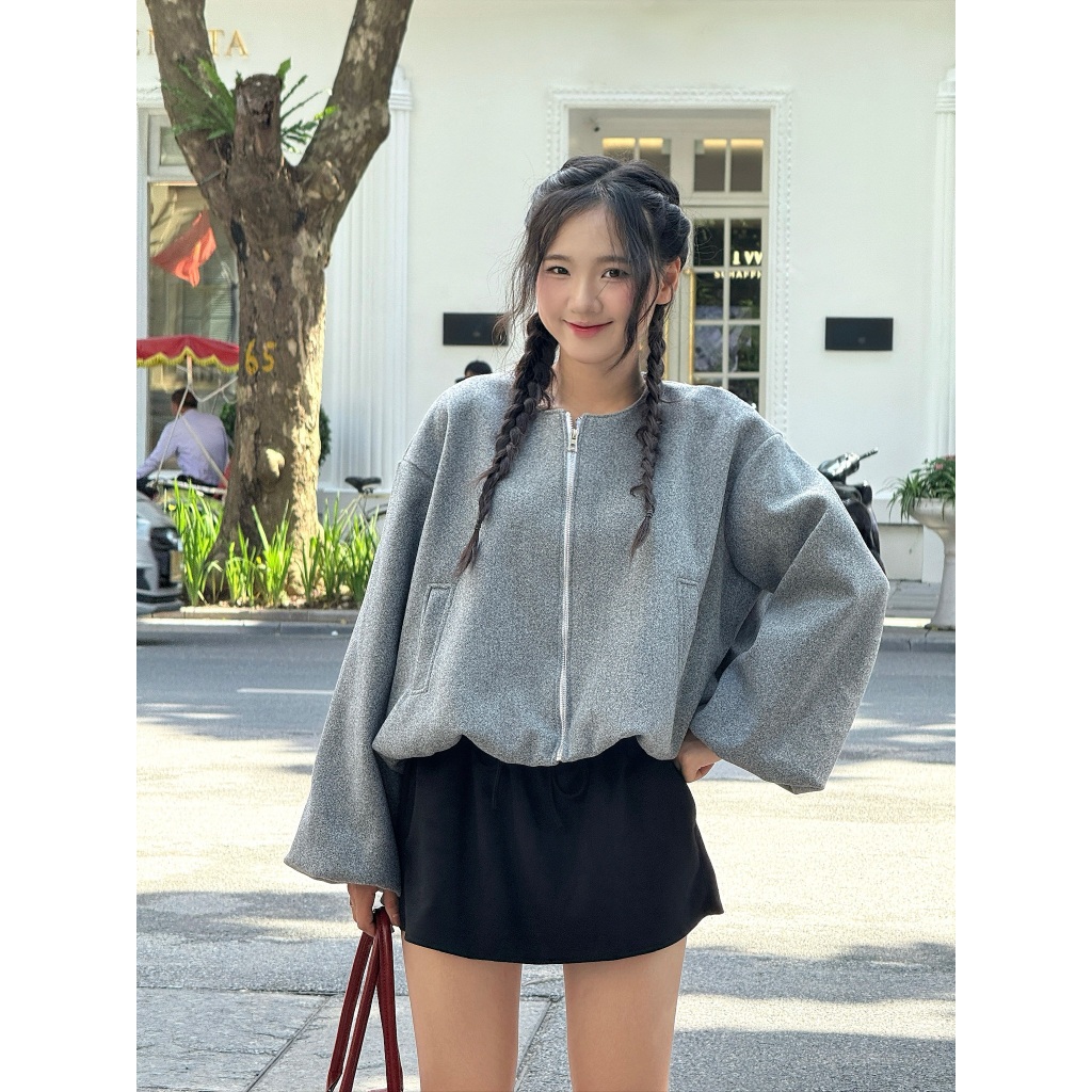 Áo khoác dạ ép 2 lớp dáng bồng, Áo khoác dạ hai lớp ấm áp - 29feb.closet - A573 | BigBuy360 - bigbuy360.vn