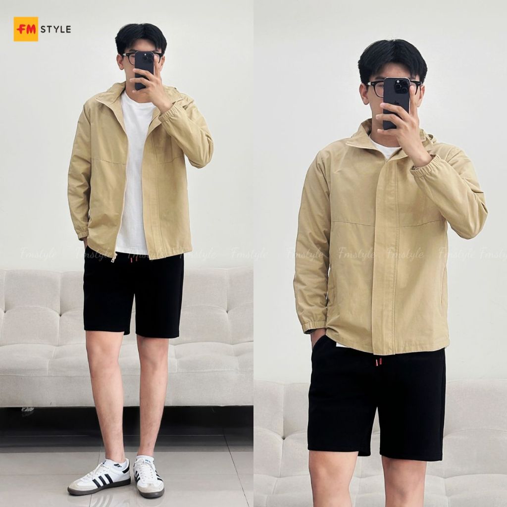 Áo Khoác Gió Nam FMSTYLE Mũ Rời – Vải Dù Nhẹ, Chống Gió Chống Nắng, Phối Đồ Thời Trang 24072112