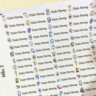 90 nhãn dán tên bé (theo yêu cầu) dán đồ dùng học tập