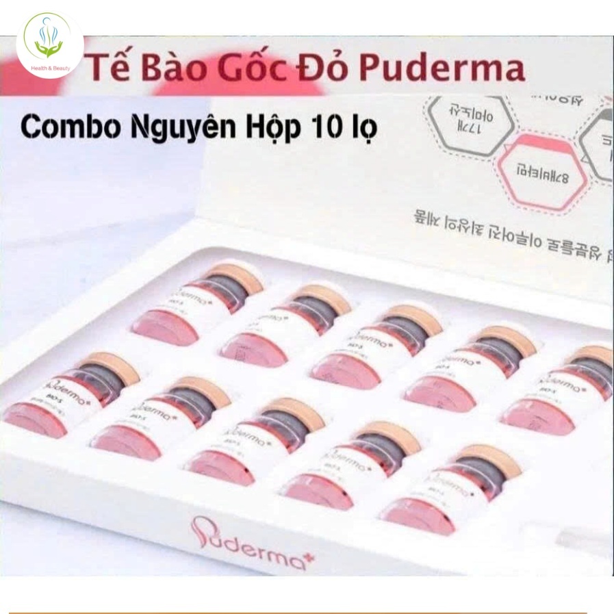 Combo 10 lọ Tế Bào Gốc Đỏ PUDERMA BIO-S Đỏ, tiệt trùng 100% mờ nám, tàn nhang, phục hồi tái tạo