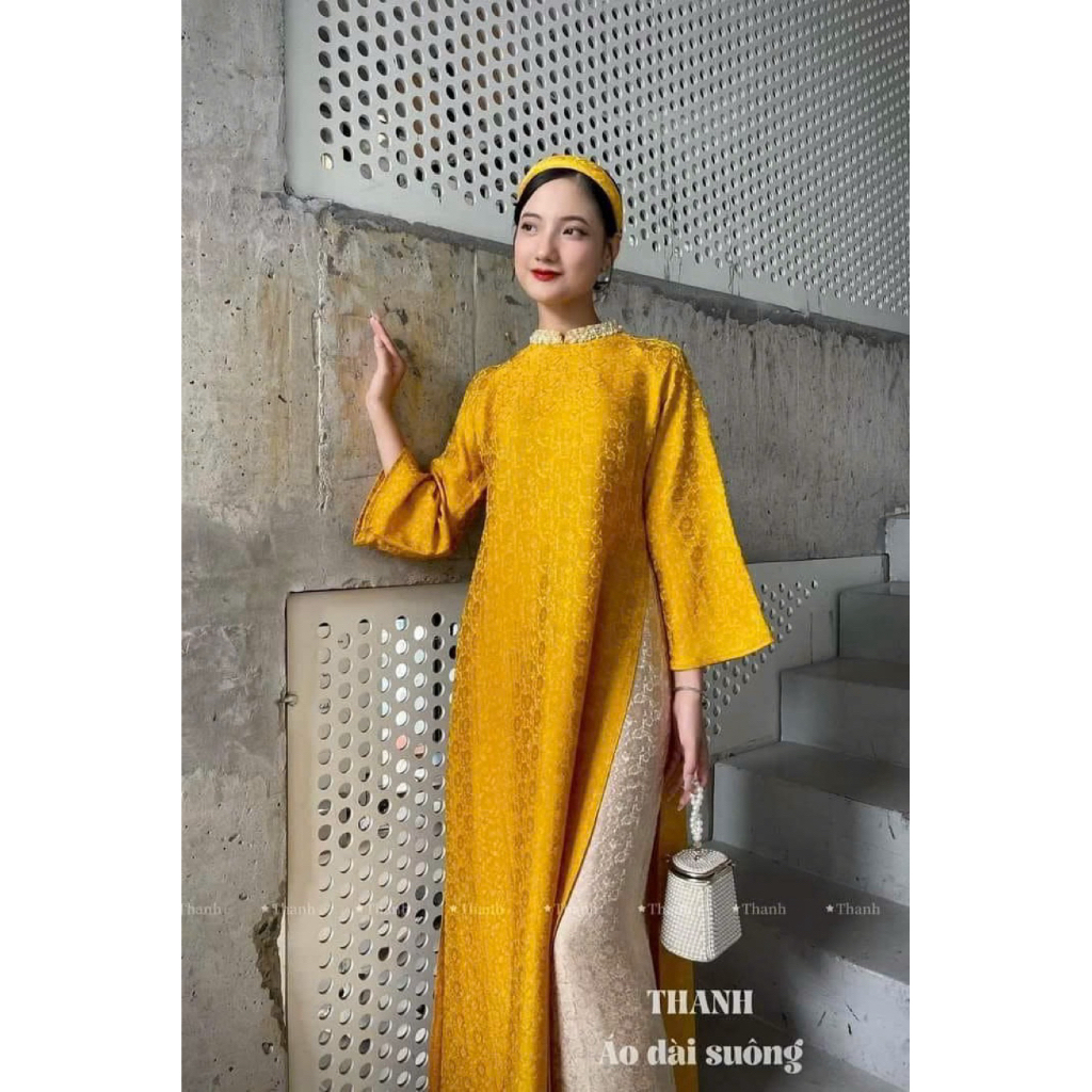 Vải lụa may áo dài,23-Cúc vàng nghệ, vàng đậm ,lụa Nha Xá, | Nhungsilk | Lụa cao cấp | Nhaxa Silk |