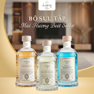  Nước Hoa Thơm Phòng Ý LOGEVY Best Seller Cao Cấp Có Sẵn Que Làm Quà Tặng Lọ Toả Hương 100ml - 1 lít 