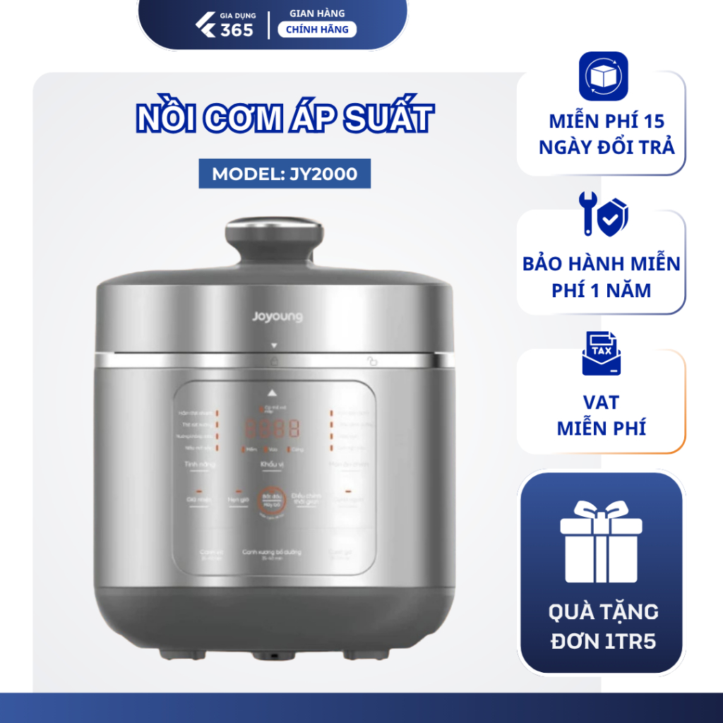 Nồi cơm - áp suất 2 lòng nồi Joyoung JHPC-5039 - Dung tích 5L, Công suất 900W