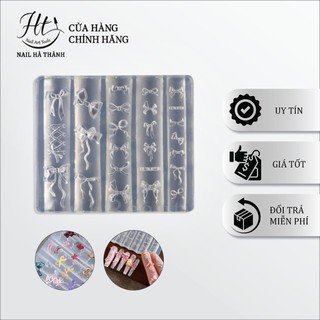  Khuôn silicone làm charm nơ 25 mẫu khuôn tạo phụ kiện trang trí móng dễ thương 