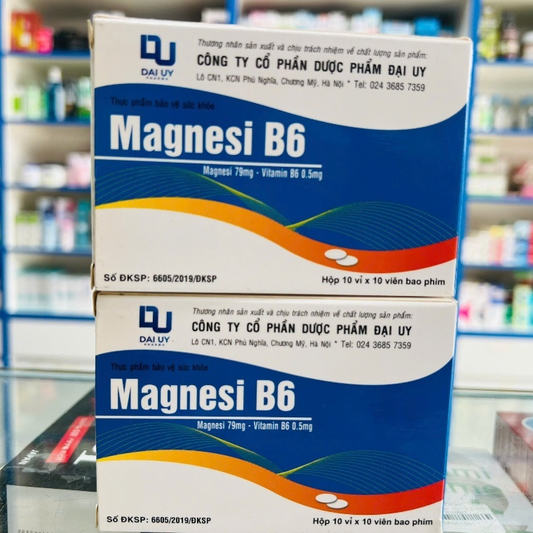 Viên uống Magnesi B6 Đại Uy - Bổ sung Magie và Vitamin B6 giúp giảm đau đầu, mất ngủ, tăng đề kháng 