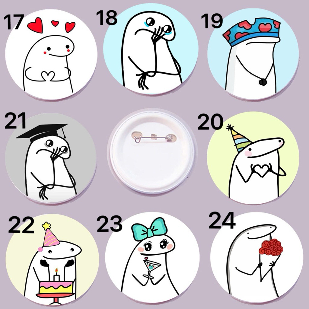 Huy hiệu meme người que bựa 3 cái khác nhau / huy hiệu hình người que ngầu