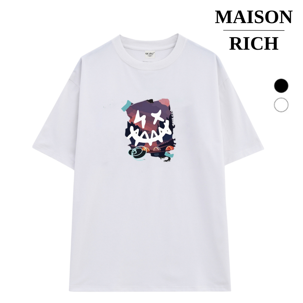 Áo Thun Maison Rich Premium Tee Crazy Smiley Face
