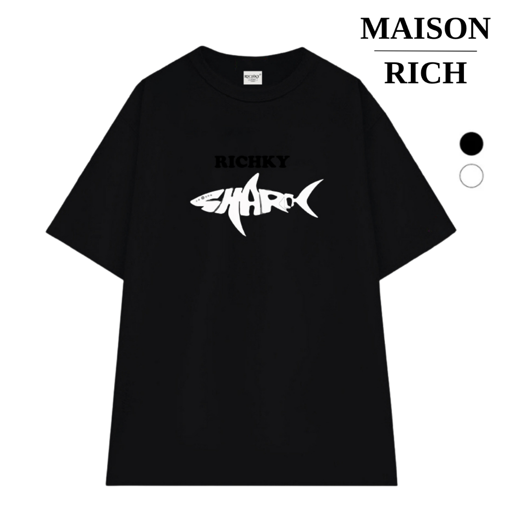 Áo Thun Maison Rich Premium Tee Cá Mập Trắng White Shark