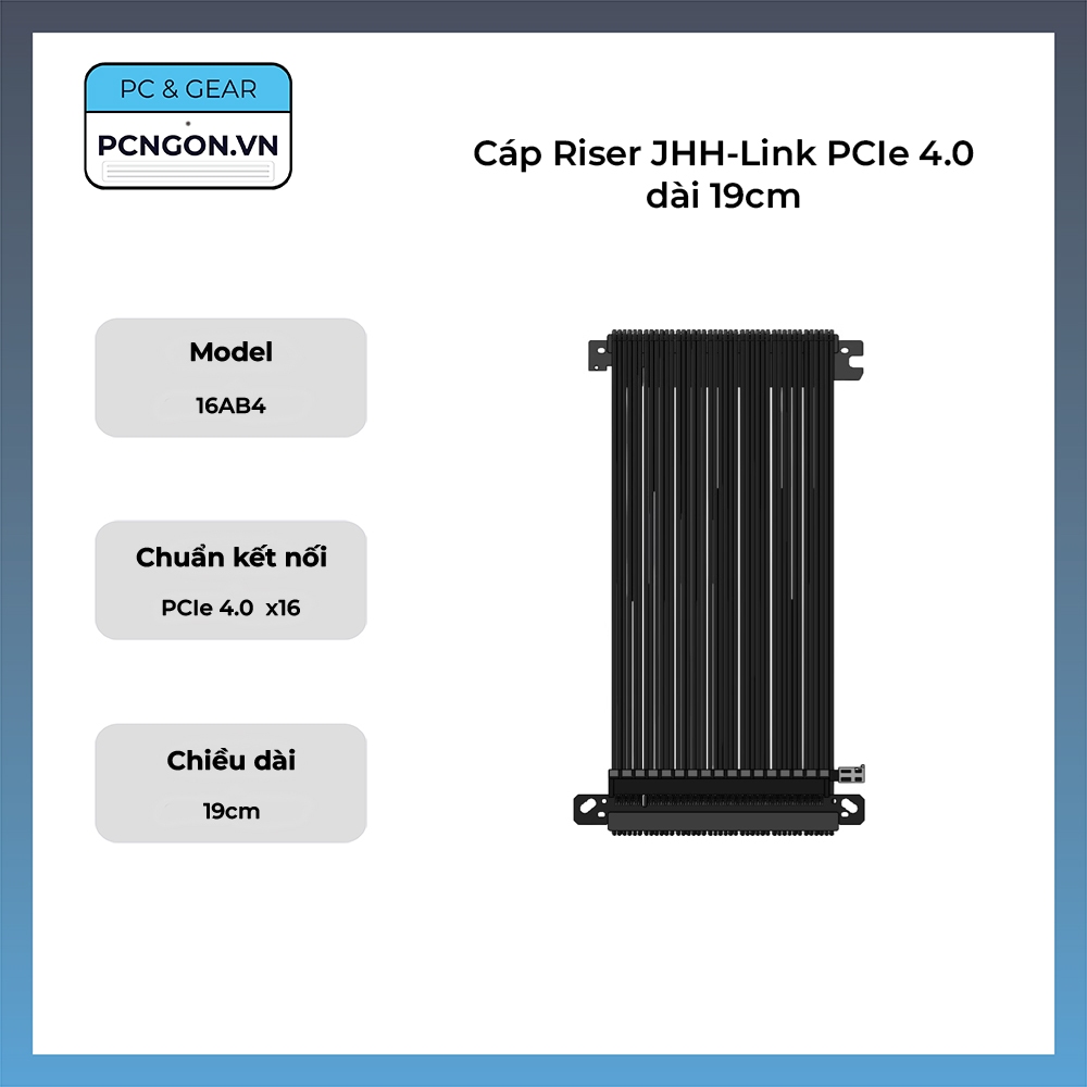 [PCNGON] Cáp Riser JHH-Link PCIe 4.0 dài 19cm