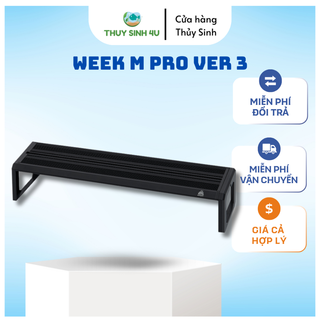 Hoả tốc | Đèn Week M Pro LED RGB-UV cho bể thủy sinh