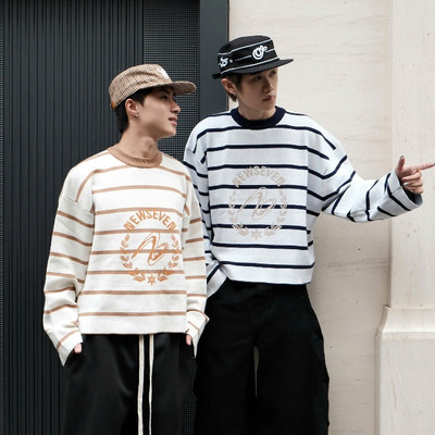 Áo Len Dệt Dài Tay SHIELD STRIPED CROP KNIT NEWSEVEN NAD.494