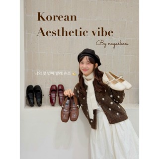  GIÀY BÚP BÊ NAGASHOES NÂNG CHIỀU CAO PHỐI QUAI ĐÍNH KHÓA 4P NAB90 